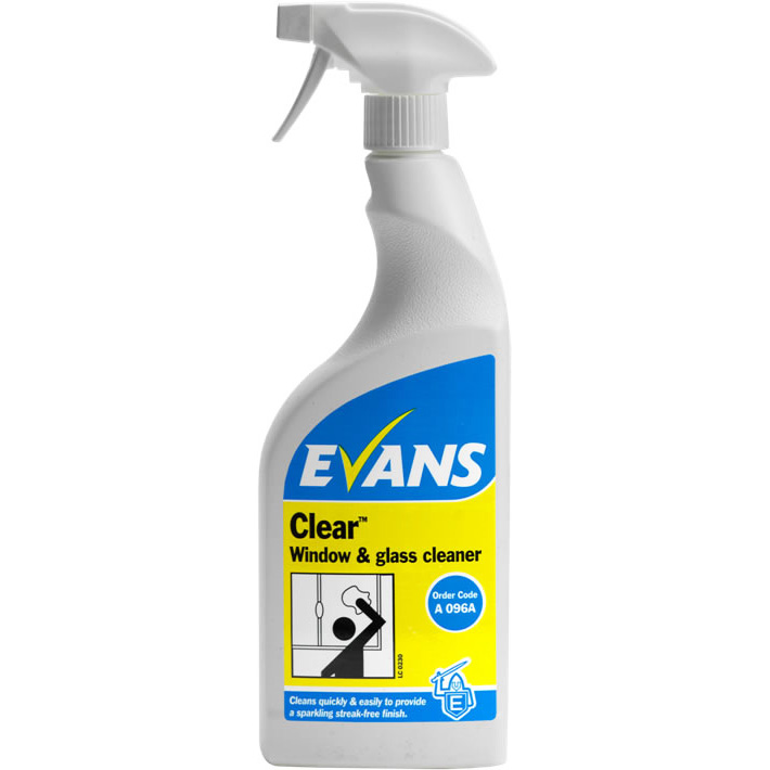 Evans Clear Window Glass Cleaner 750ml Astral Hygiene Ltd