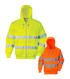 B305 - Hi Vis Zip Front Hoodie