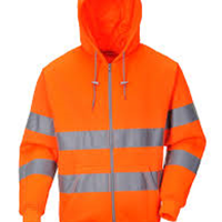 B305 - Hi Vis Zip Front Hoodie