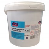 Commercial urinal deodoriser block for washroom odour control