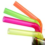 8" Bendy Fluorescent Straws