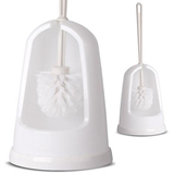 Semi-Enclosed Toilet Brush & Holder – White