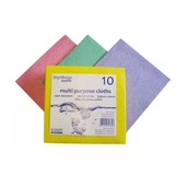 Colour-Coded Multi-Purpose Cleaning Cloths – Pack of 10