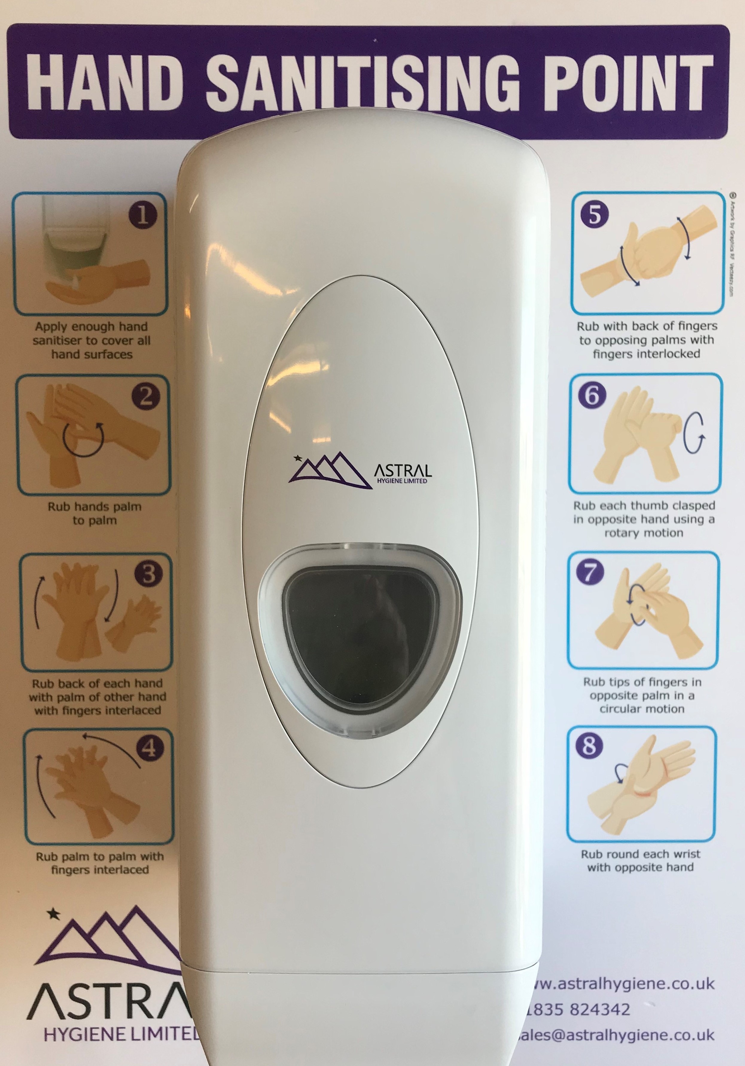 Hand sanitising dispenser
