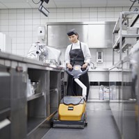 TASKI swingo 350 roller brush system for edge cleaning