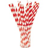 Striped Paper Straws x 250