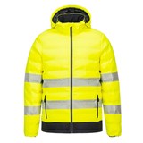 S548 - Hi-Vis Ultrasonic Heated Tunnel Jacket Yellow/Black