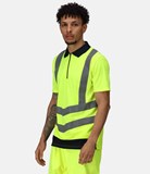 RG477 - Regatta High Visibility Pro Contrast Piqué Polo Shirt