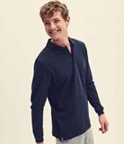SS24 - Fruit of the Loom Premium Long Sleeve Cotton Piqué Polo Shirt