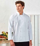 PR665 - Premier Unisex Long Sleeve Stud Front Chef's Jacket