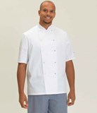 DE002 - Dennys Short Sleeve Press Stud Chef's Jacket