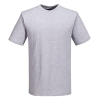 Portwest B195 Turin premium t-shirt in heather grey with short sleeves and breathable cotton fabric