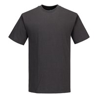 Portwest B195 Turin premium t-shirt in metal grey with short sleeves and breathable cotton fabric