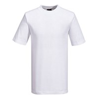 Portwest B195 Turin premium t-shirt in white with short sleeves and breathable cotton fabric