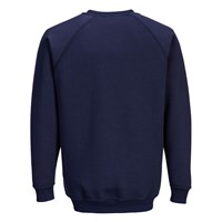 Portwest B300 Roma sweatshirt in navy with crew neck and raglan sleeves for relaxed fit