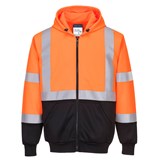 B315 - Hi-Vis Contrast Zipped Hoodie