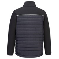 Portwest DX471 black insulated jacket with stretch sleeves and zipped chest pockets