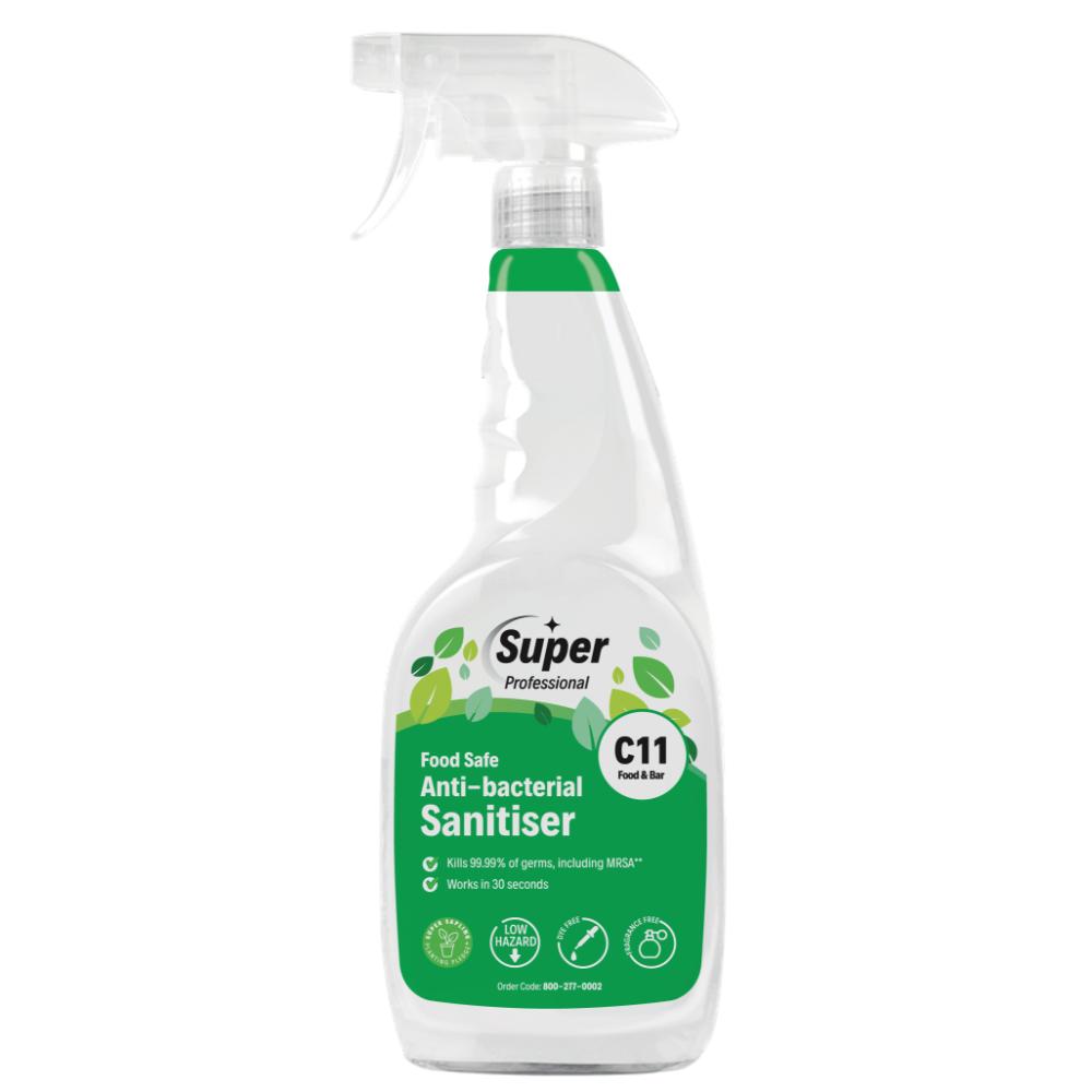 Kitchen Cleaner Sanitiser - Food Safe - BSEN 1276 - BS EN 13697 - 30 Second Contact