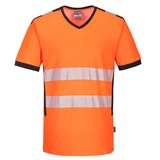 PW310 - PW3 Hi-Vis V-Neck Mesh Insert T-Shirt