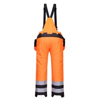 Portwest PW351 PW3 Hi-Vis Winter Bib Trousers orange and black