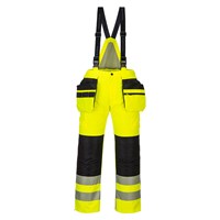 Portwest PW351 PW3 Hi-Vis Winter Bib Trousers yellow and black