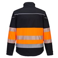 Portwest PW375 PW3 Hi‑Vis Class 1 Softshell Jacket black and orange