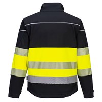 Portwest PW375 PW3 Hi‑Vis Class 1 Softshell Jacket black and yellow