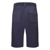 Portwest S790 navy combat work shorts with multiple pockets and half‑elasticated waistband