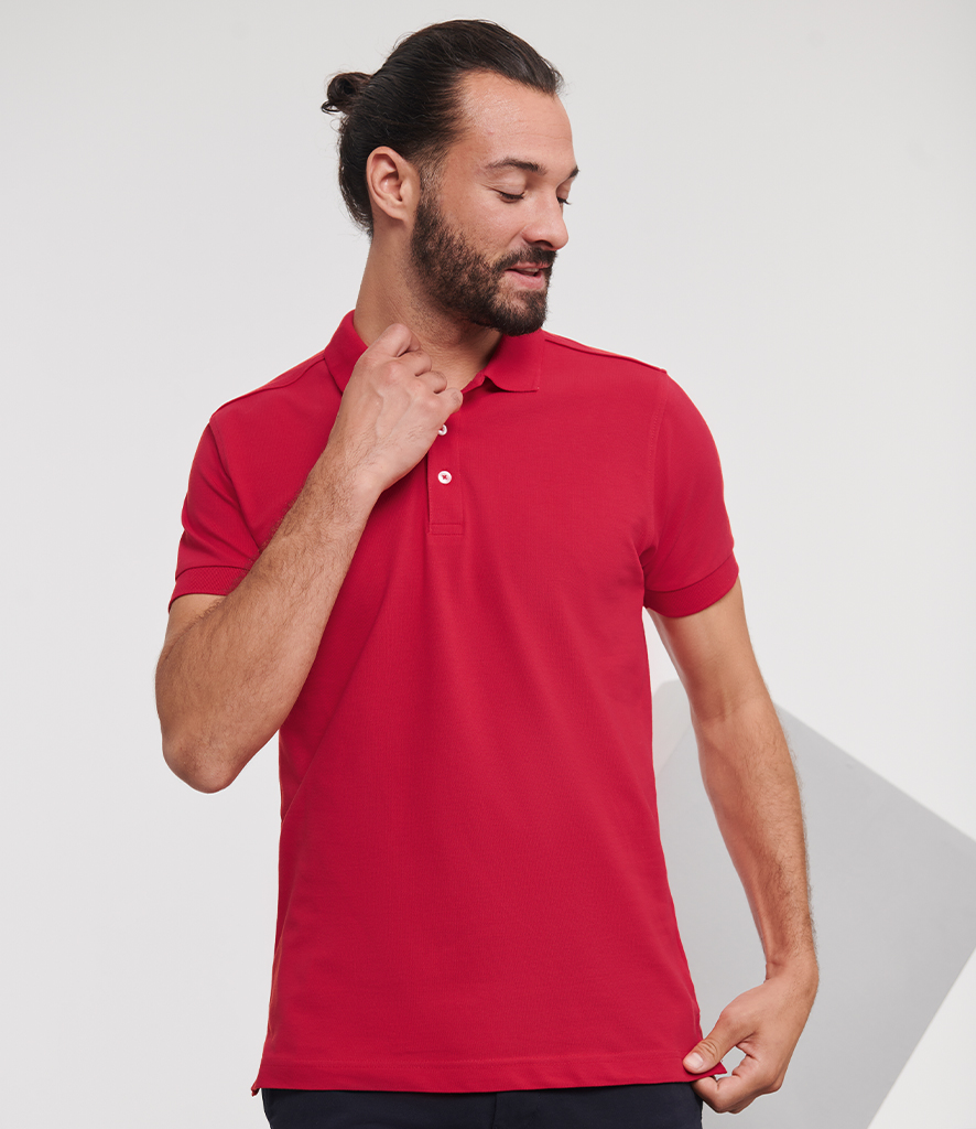 566M - Russell Athletic Stretch Piqué Polo Shirt