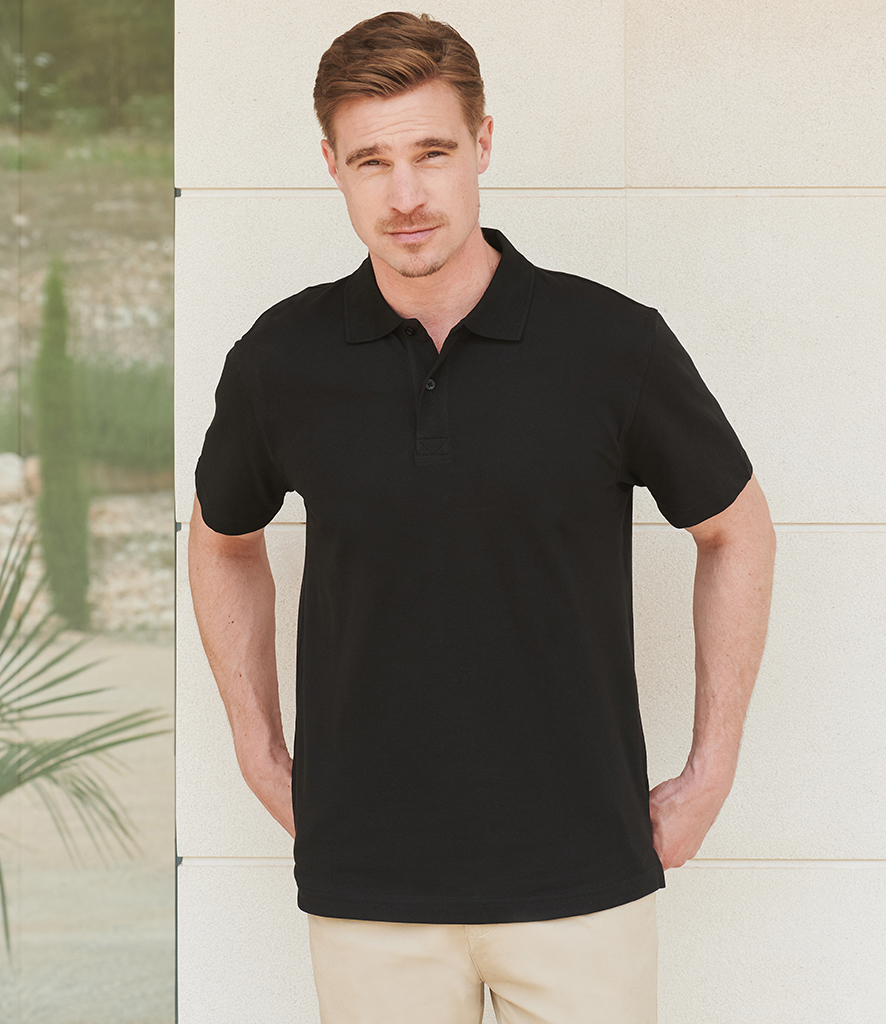 H305 - Henbury Unisex Stretch Cotton Piqué Polo Shirt