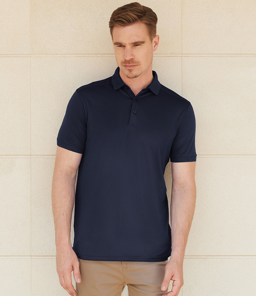 H460 - Henbury Slim Fit Stretch Microfine Piqué Polo Shirt