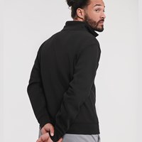 Russell Athletic Authentic Zip Neck Sweatshirt with brushed fleece lining, cadet collar and heavyweight quarter zip design.