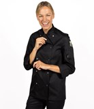 DE001 - Dennys Long Sleeve Press Stud Chef's Jacket