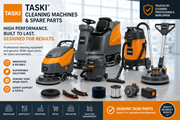 TASKI cleaning machines including scrubber driers, vacuums, floor machines and genuine TASKI spare parts