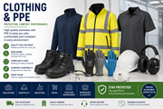 Professional workwear and PPE including safety clothing, gloves, footwear, hi-vis and protective equipment
