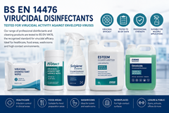 BS EN 14476 tested virucidal disinfectants cleaning products and professional disinfectant wipes