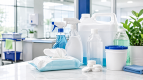 Commercial sanitisers including surface sprays food area cleaner sanitisers chlorine tablets and concentrated sanitising products