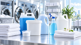 Commercial laundry cleaning products including detergents washing powders fabric conditioners and laundry chemicals