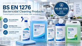 BS EN 1276 bactericidal cleaning products including disinfectant sprays wipes sanitisers and commercial cleaners