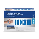 AeroPlast Detectable Blue Plasters Assorted – Box of 100